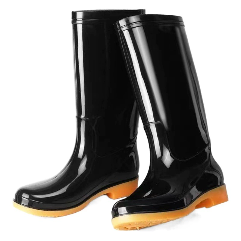 Износостойкие резиновые сапоги с сухожилием мужские и женские теплые устойчивые к кислотам и щелочам толстые резиновые сапоги с высокой трубкой Нескользящие защитные сапоги для защиты труда сапоги для мытья автомобилей на строительной площадке