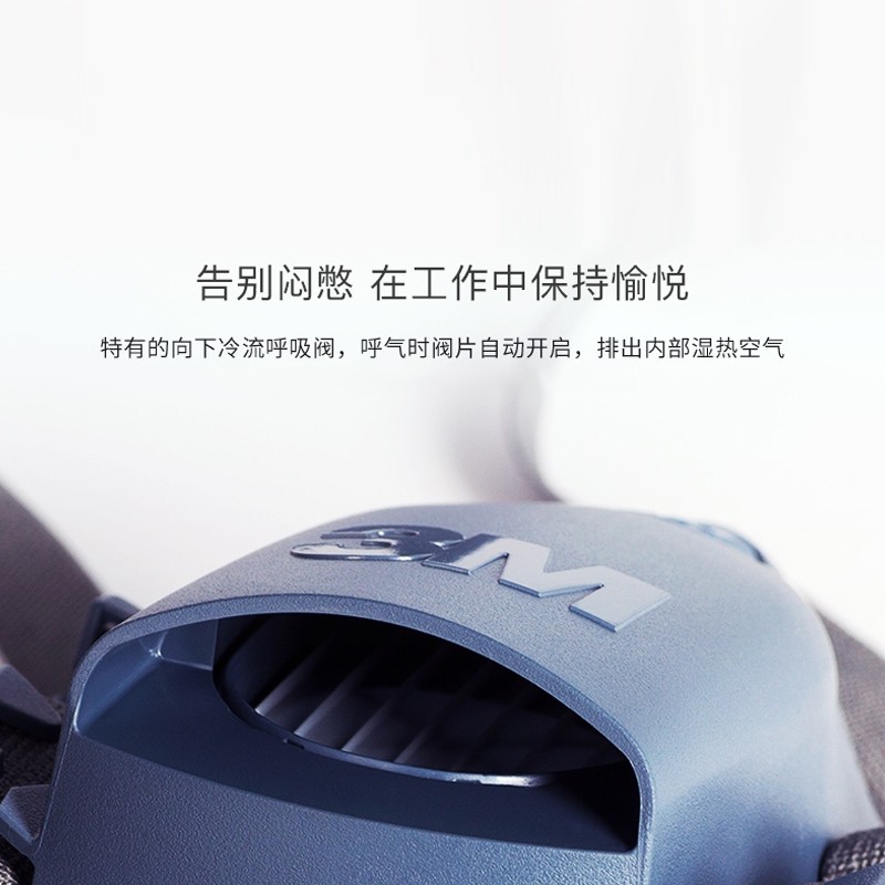 Máscara de gas 3M7502, media máscara, tipo cómodo, protección respiratoria, filtro de silicona con caja de filtro de algodón.