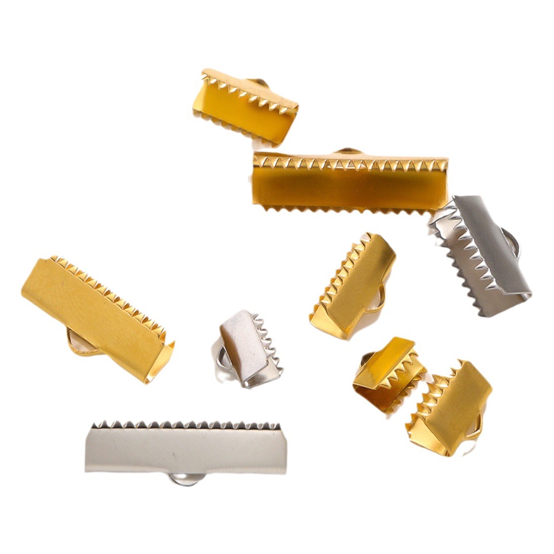 Acero inoxidable rizado grano hebilla punta hebilla acero titanio DIY joyería pulsera clip collar pulsera conector accesorios al por mayor