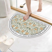 美式轻奢脚垫浴室防滑垫家用厕所洗手间硅藻泥科技布速干吸水地垫