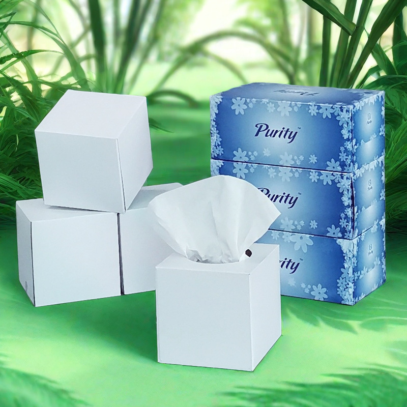 Professional Manufacturing of Non-Wood Pulp Bamboo Pulp Tissue Paper Boxed Tissue Paper Soft Tissue Facial Tissue Facial Tissue