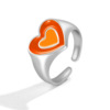 Brand metal ring heart shaped, Aliexpress, European style, on index finger, wholesale