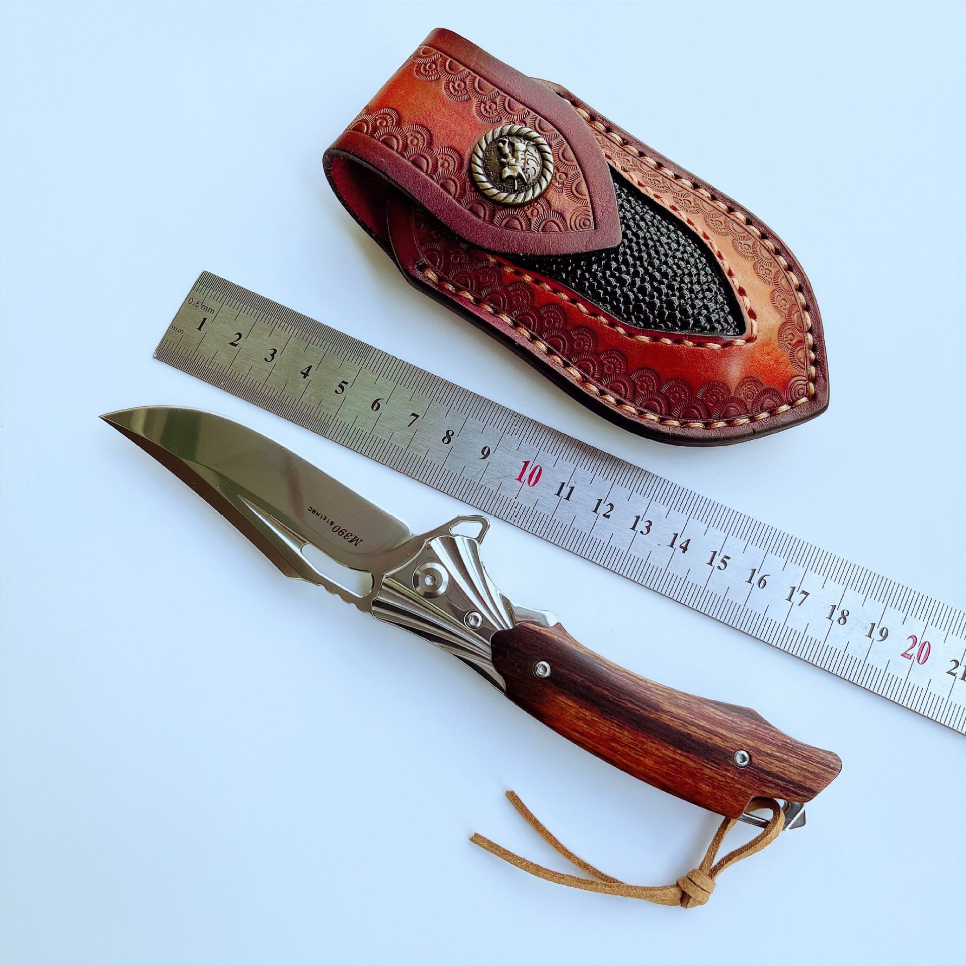 新款M390折叠刀高硬度户外求生小刀随身便携折刀