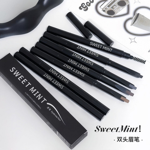 SWEET MINT Eyebrow Pencil, Natural Misty Texture, Smooth and Easy for Beginners, Natural and Clearly Defined Strands, Affordable for Students