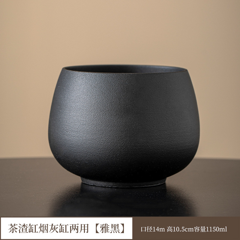 Ru窑 cerámica gran construcción de agua de té de lavado de agua de té sin cubierta mesa de secado de té tanque de residuos de té accesorios de té de kung fu doméstico