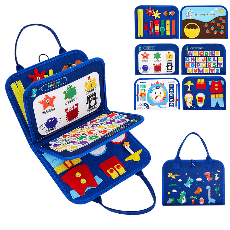 CE CPC認証フェルト学習板子供忙しい服板幼児DIY早教玩具フェルト忙しい板