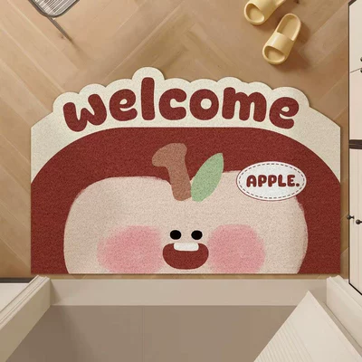 Avtomobil döşəmə paspasları – Size - welcome-to-the-tomato-irregular-silk-circle-4060cm