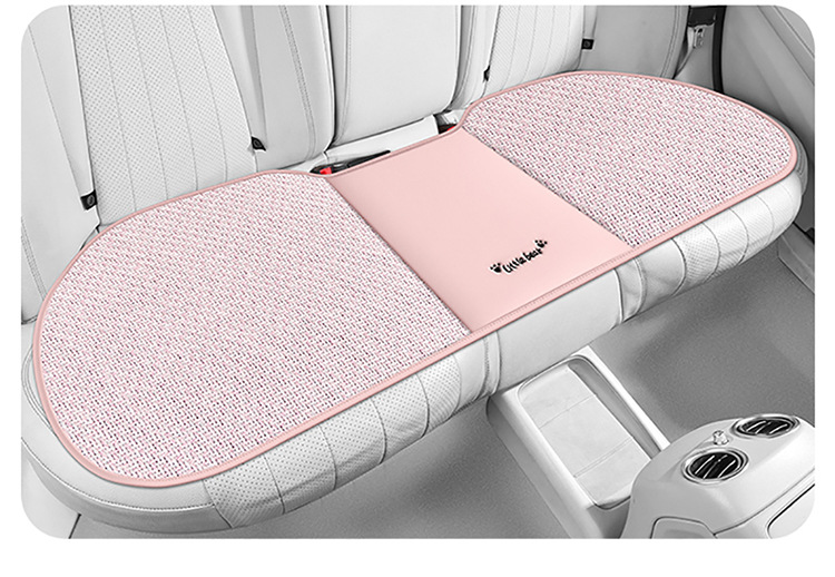 Summer Car Seat Cushion Single-Piece Three-Piece Set, Ice Rattan, Universal for All Seasons, Breathable Ice Silk, Non-Slip, Durable Car Single Seat Cushion