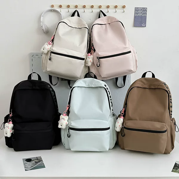 Large Capacity Simple Backpack for Junior High School and High School Students College Students Japanese School Bag Ins Trendy Leisure Travel Backpack