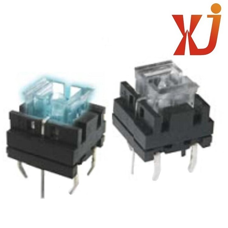 绿灯轻触开关厂家直销  蓝灯绿灯按键开关  黄灯按钮开关带灯耐温