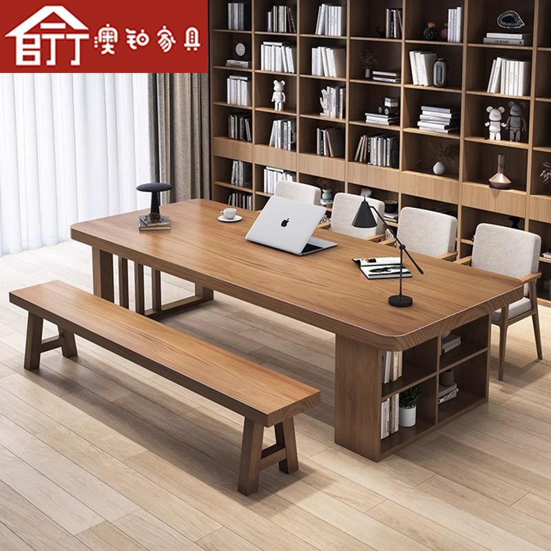 Australian modern minimalist living room solid wood computer desk home desk long desk student desk office desk