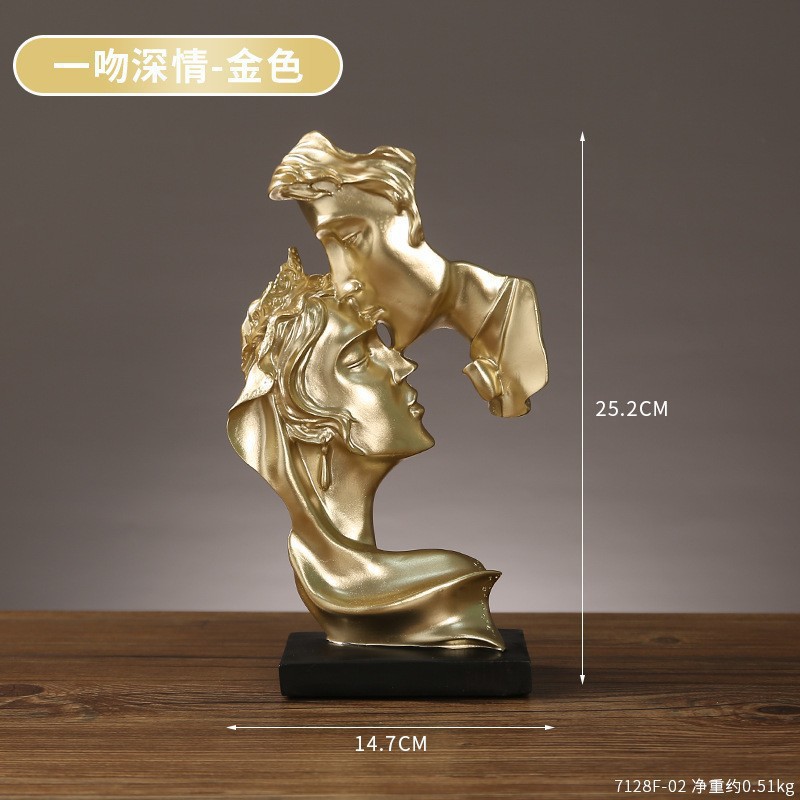 7128F-02-Un beso cariñoso-dorado