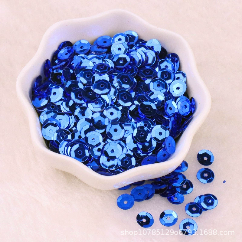 6mm серебристый с ажурной подошвой sequins, ярко светящийся лазерный круглый вогнутый планшет DIY пошив одежды вспомогательные материалы аксессуары