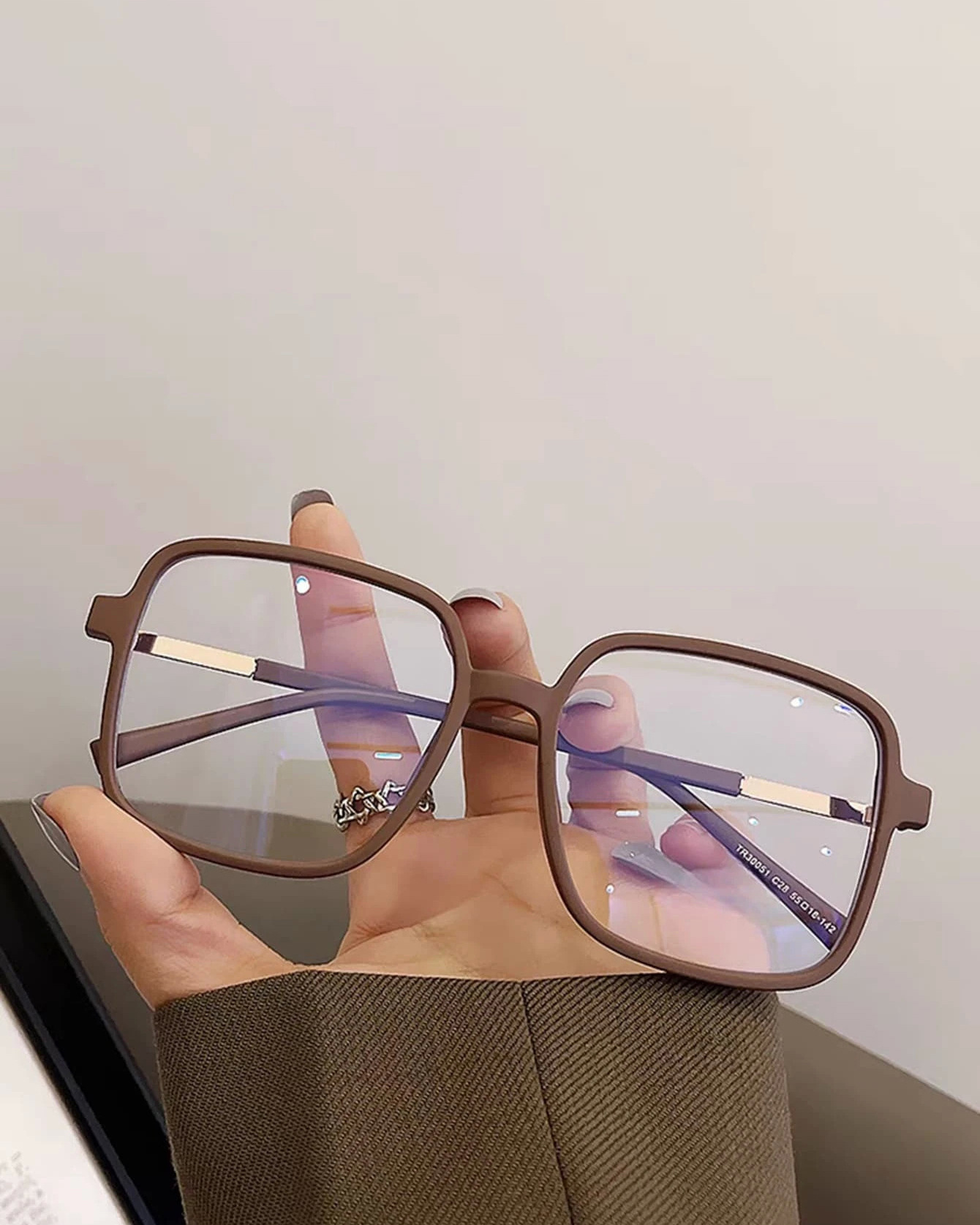 Stylish Square Anti Blue Light Glasses Unisex Versatile Eyewear_voghion.com