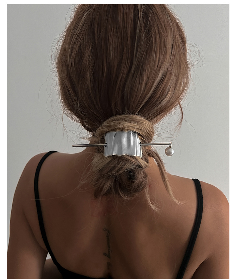 32g Weight Hair Sticks Hair Accessories Type 1 Piece Quantity Casual, Daily, Party Occasion Alloy Material Irregular Pattern Women's Gender Pearl, Plating Design IG Style Style Gold, Silver Color Women's IG Style Irregular Alloy Pearl Plating Hair Sticks 2