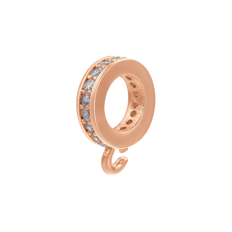 Zircon Inlay Material 1 Piece Diameter 4.5mm Copper Zircon Round Connectors