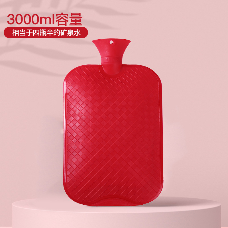 跨境加大號注水熱水袋熱敷肚子學生女暖水袋家用創意毛絨套暖手袋