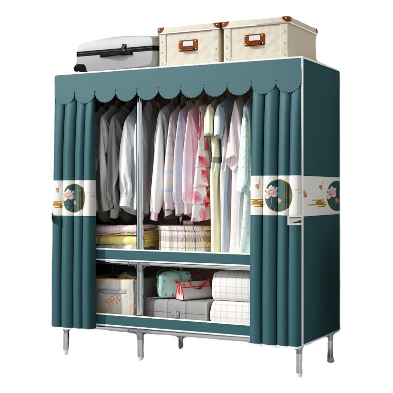 Simple wardrobe thickened reinforced cloth wardrobe dormitory modern simple durable wardrobe home bedroom storage hanging wardrobe