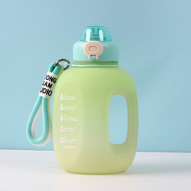 1.5L gran capacidad hervidor portátil con escala gimnasio tonelada cubo taza de agua fitness botella de agua Internet Celebrity Cup
