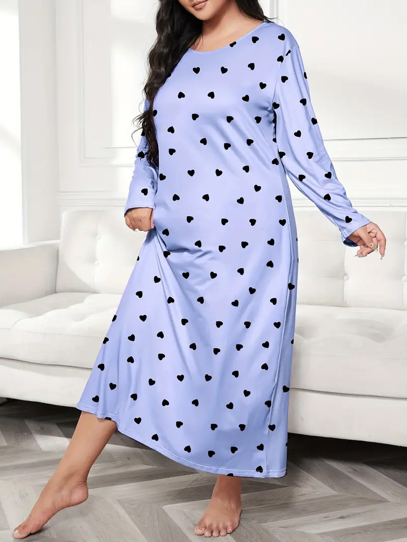 Camisón Largo de Talla Grande con Estampado de Mariposas y Hombros Caídos, Estilo Europeo y Americano 2025, para Mujer, TEMU Amazon