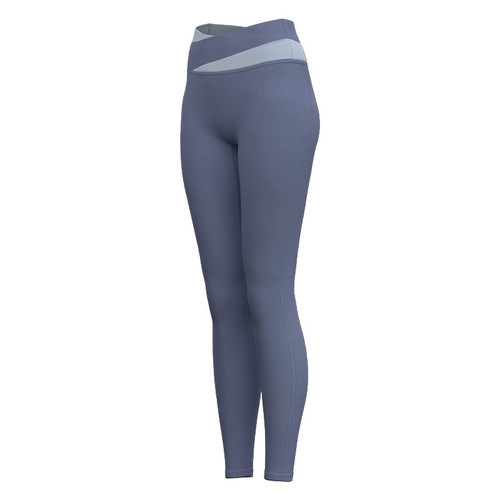 Women's High-Waist Yoga Pants with Crossed Waistband, Bodysculpting and Ab-Smoothing, Elastic, Quick-Drying Fitness Leggings for Running and Exercise