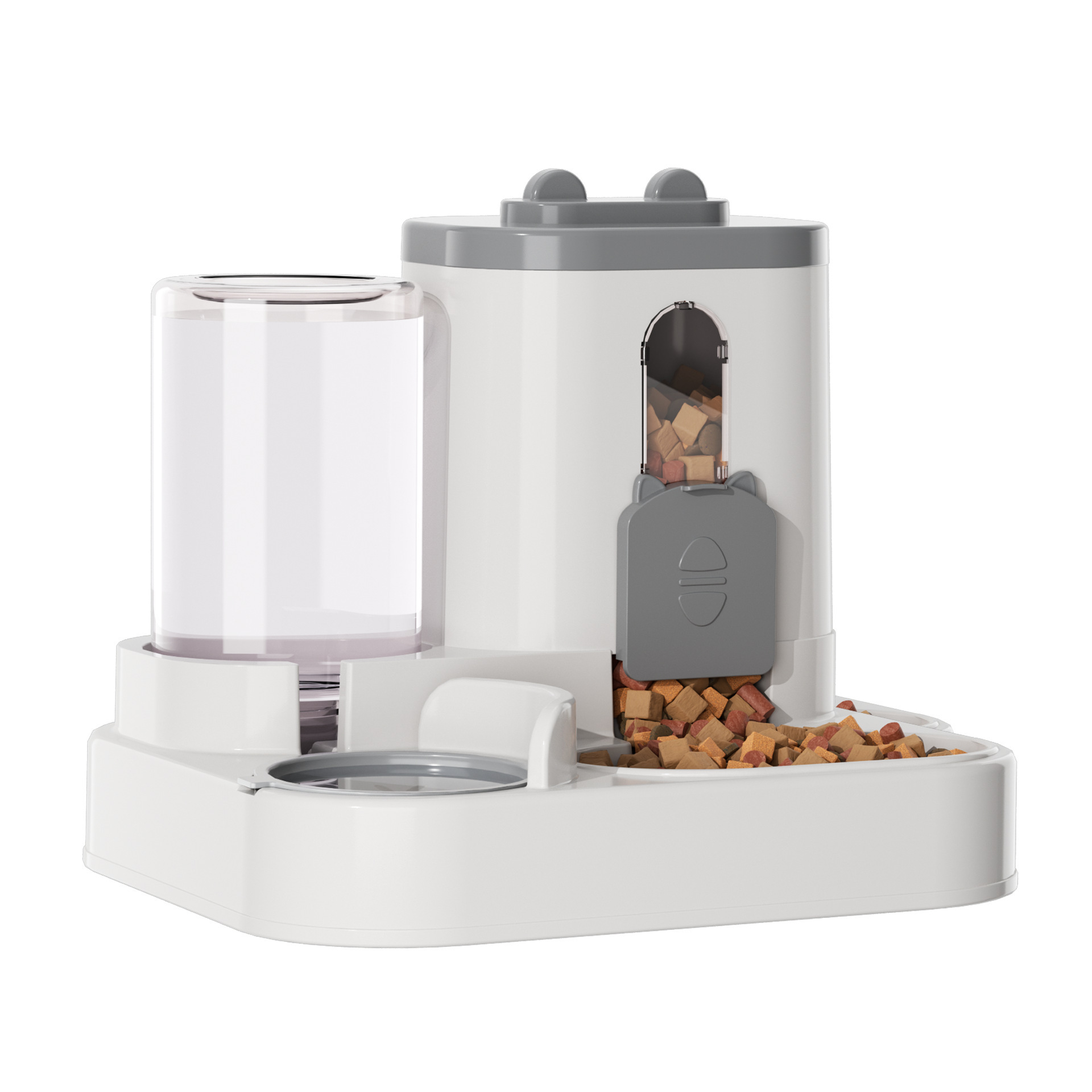 alimentador de gatos transfronterizos para mascotas alimentador de agua potable todo en uno alimentador automático para gatos artículos de plástico para mascotas