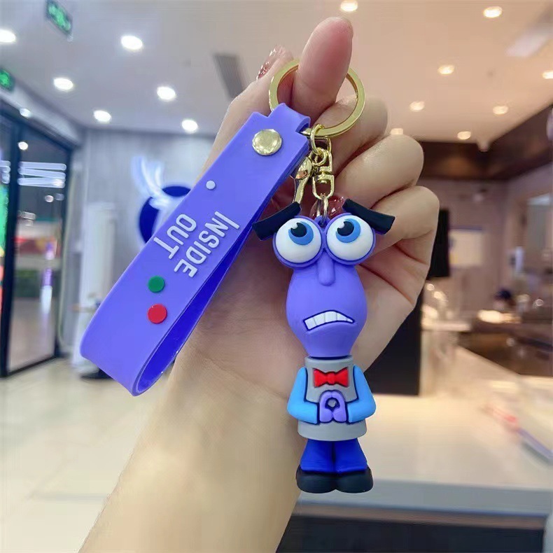 卡通动漫INSIDE OUT新款头脑特工队钥匙扣挂件汽车钥匙链圈小礼品|undefined