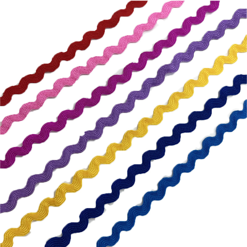 5mm color sólido ondulado en forma de S correas curvas de encaje correas cortinas sombreros ropa para niños vestidos accesorios de boda accesorios de ropa