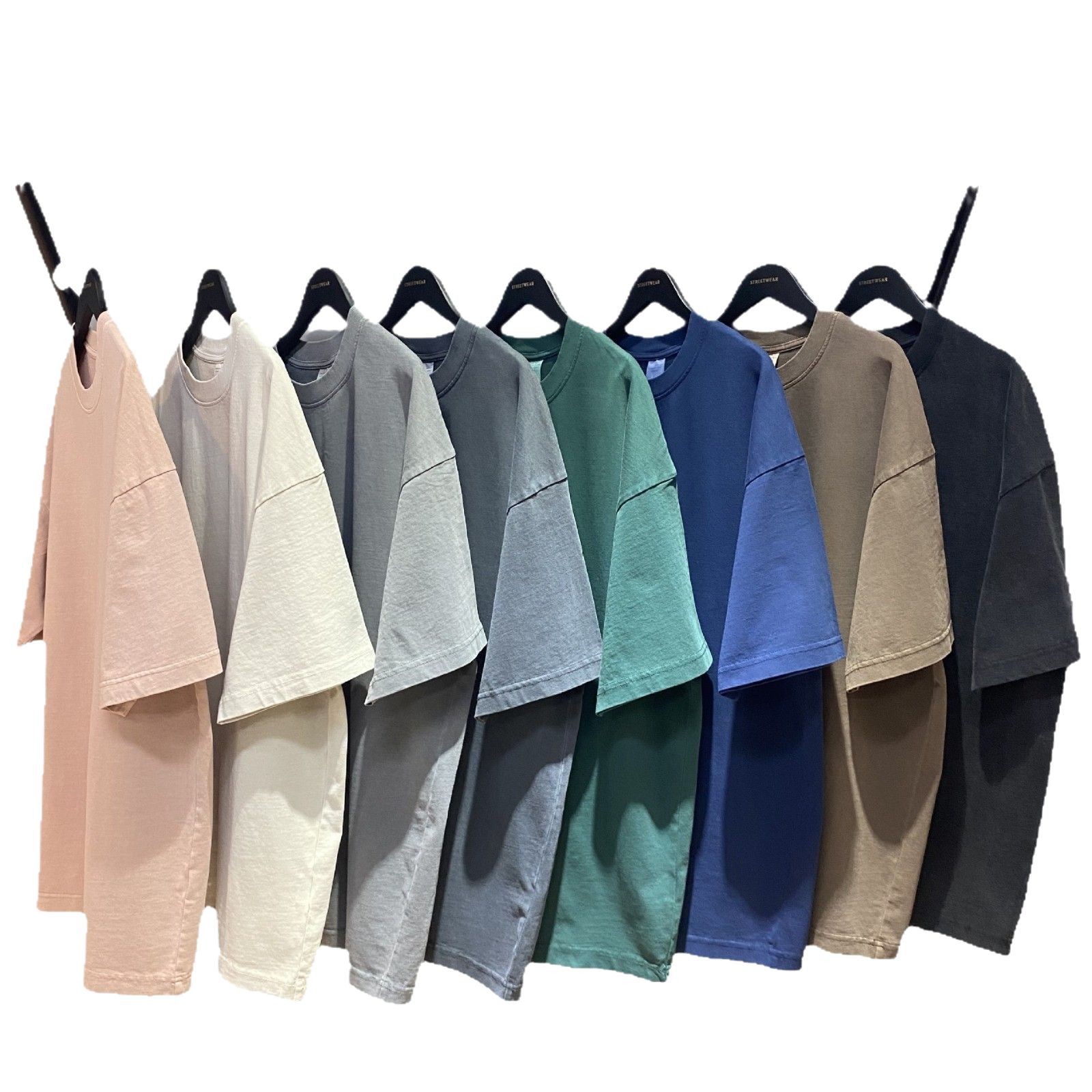 Yuan Senwang 2025 principios de la primavera 32 algodón de doble hilo 275g agua de lavado viejo blanco básico para hombres y mujeres camiseta de fondo