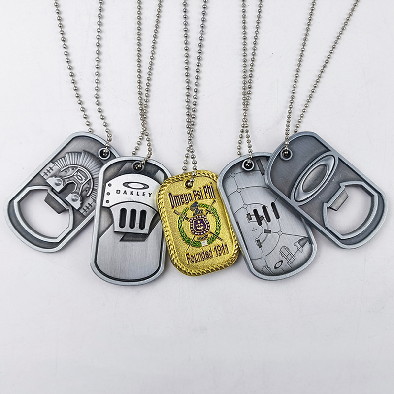 Cross-border hot multi-functional metal military ID card zinc alloy pendant decoration beer drink bottle opener
