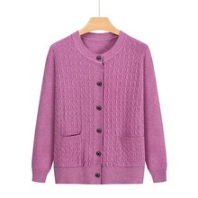 源头工厂老人外套秋冬衣服老年人奶奶毛衣女春秋妈妈装针织小开衫
