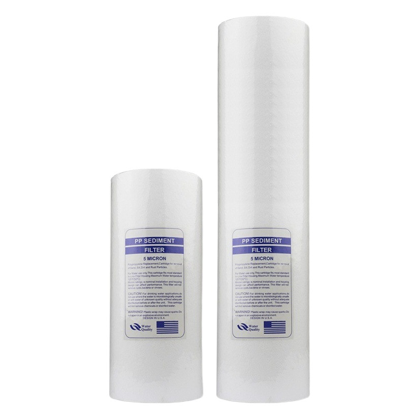 Venta al por mayor Filtro de grasa grande de 10 pulgadas 20 pulgadas 110MM diámetro exterior negrita PP elemento de filtro de algodón