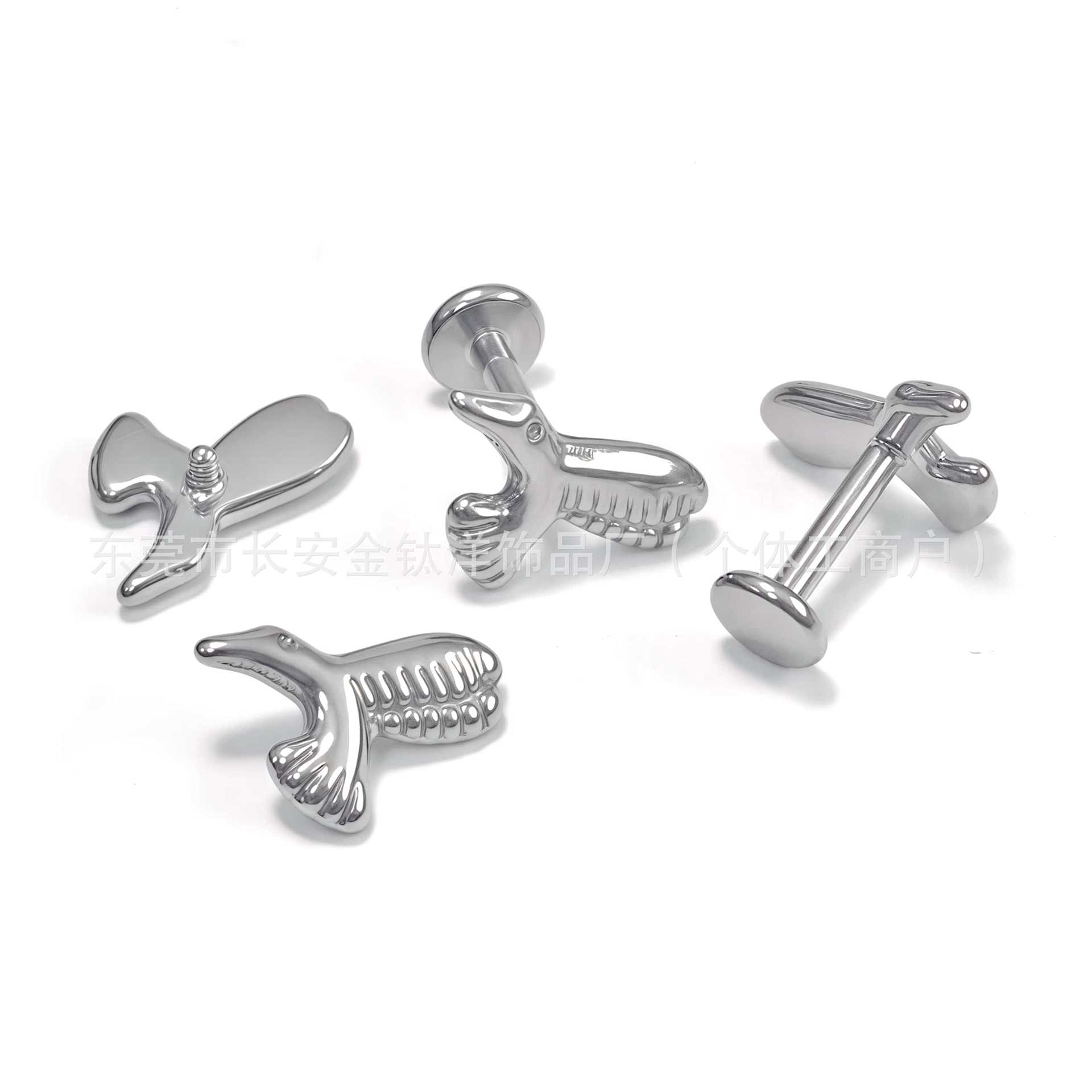 F136 Titanium Internal Thread Bird Earrings Nose Nails Ear Bone Nails Cochlear Nails G23 Titanium Alloy Body Piercing Jewelry detail image 7