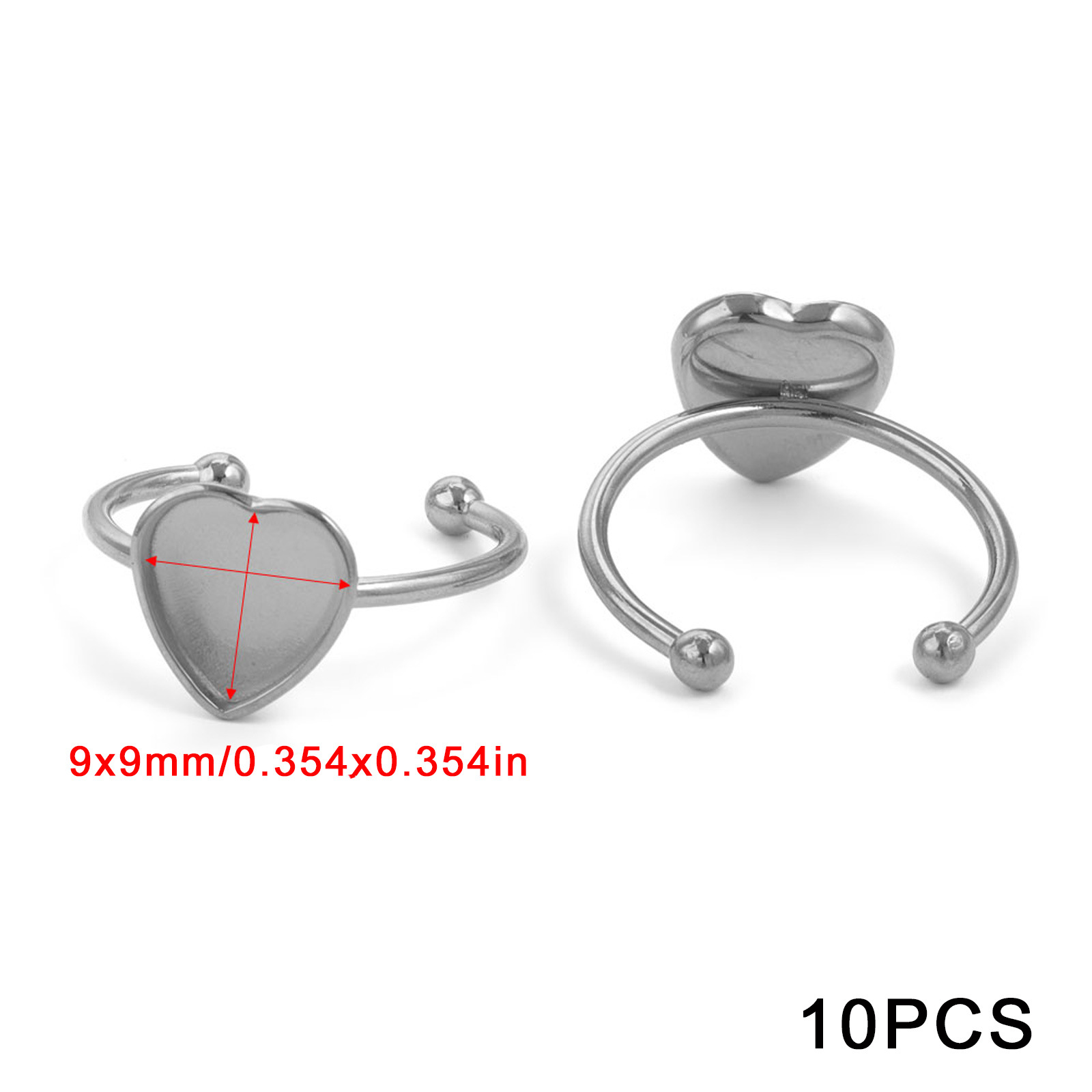 Acero inoxidable color-preservación pulido anillo titular DIY anillo plano anillo superficie horno oro incrustaciones perla apertura anillo titular Accesorios