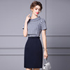 Plaid skirt summer slim French high-end skirt