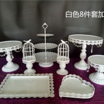 Decoración de mesa de postre soporte de exhibición bandeja de pastelería de postre comida fría pausa de té Mesa estante de la torta té de la tarde Merienda stand