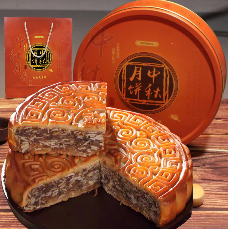 【ギフトボックス】広式五仁チャーシュー大月餅卵黄蓮蓉純手作り月餅中秋プレゼント|undefined