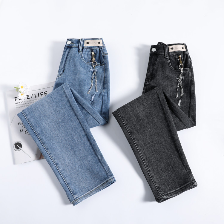 Jeans Women's Black Pants Spring And Autumn 2022 New High-waisted Plus-size Slim Fit And Slim Radish Dad Harem Pants