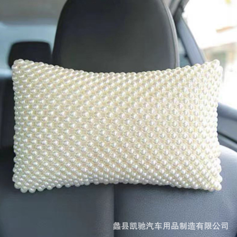 手工编织珠子款式头枕腰靠安全带按摩时尚美观三件套汽车装饰用品