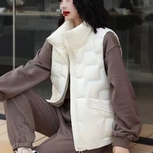 羽绒马甲女短款外穿2025春季新款宽松立领背心马夹外套