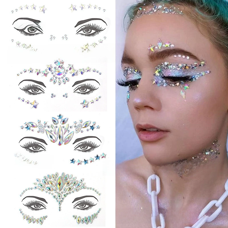 Acrylic diamond accessory for face, (Cross-border trading), graduation party, wholesale