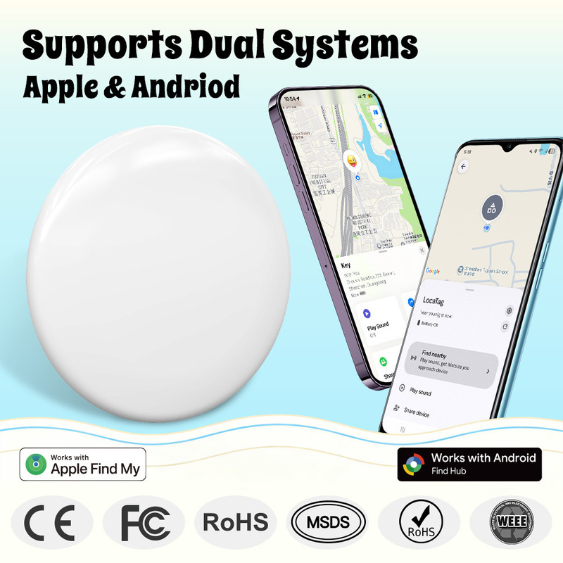 Dual System Ios and Android Universal Key Luggage Tracking Cross-Border Airtag Bluetooth Anti-Lost Locator Dual System Ios and Android Universal Key Luggage Tracking Cross-Border Airtag Bluetooth Anti-Lost Locator