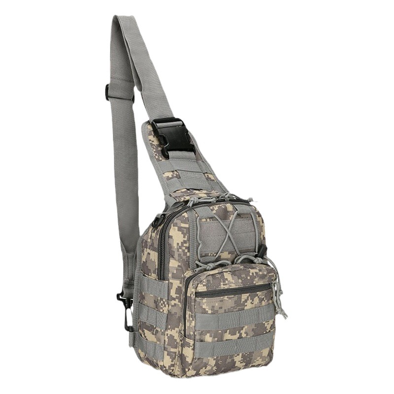 Cross-Border Tactical Chest Bag, Outdoor Military Fan Small Bag, Waterproof Assault Bag, Camouflage Casual Shoulder Bag, Cross-Border Multi-Purpose