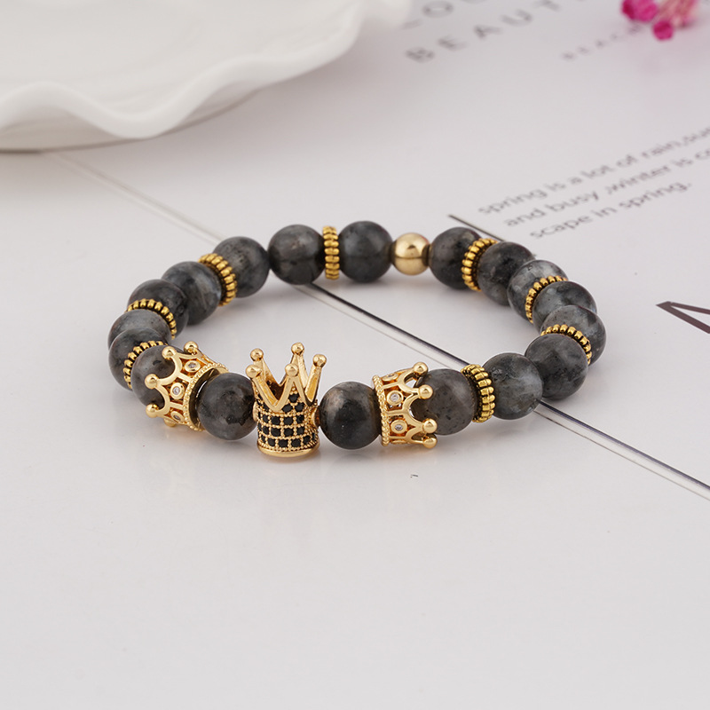 1 Piece Simple Style Crown turquoise Beaded Inlay Zircon Womenu0027S Bracelets