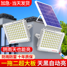 2025新款一拖二太阳能户庭院灯家用室外防水新型感应照明led路灯