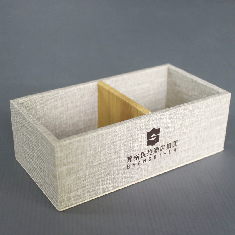 Кожаный органайзер для чая с двумя отделениями, коробка для хранения чайных пакетиков, кожаный контейнер для кофе и сахара с возможностью нанесения логотипа