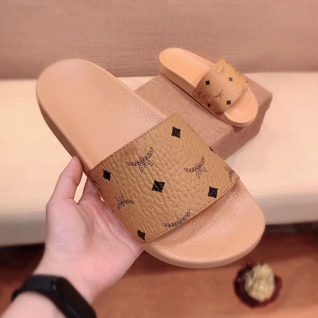 Вьетнам Камбоджа Нигерия Высокое качество холодные тапочки 2024 летняя буква M с принтом мужские и женские плоские тапочки