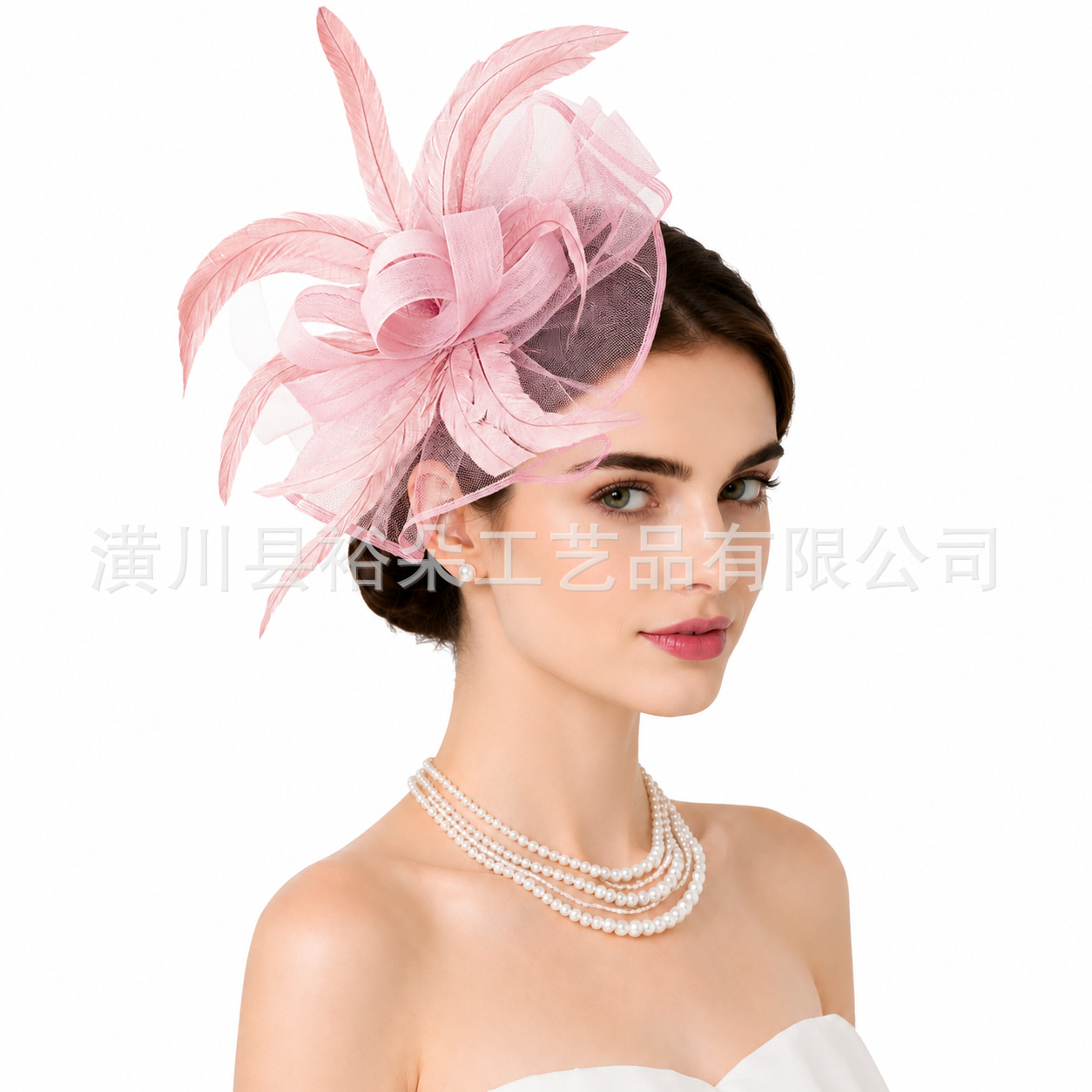 Amazon TEMU mesh headband, feather headpiece, horse racing banquet bridal wedding exaggerated top hat