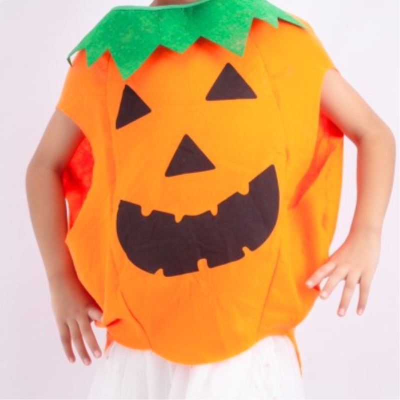 ハロウィーン子供大人セットカボチャ服仮面舞踏会ステージ祭りパーティー不織布衣装|undefined