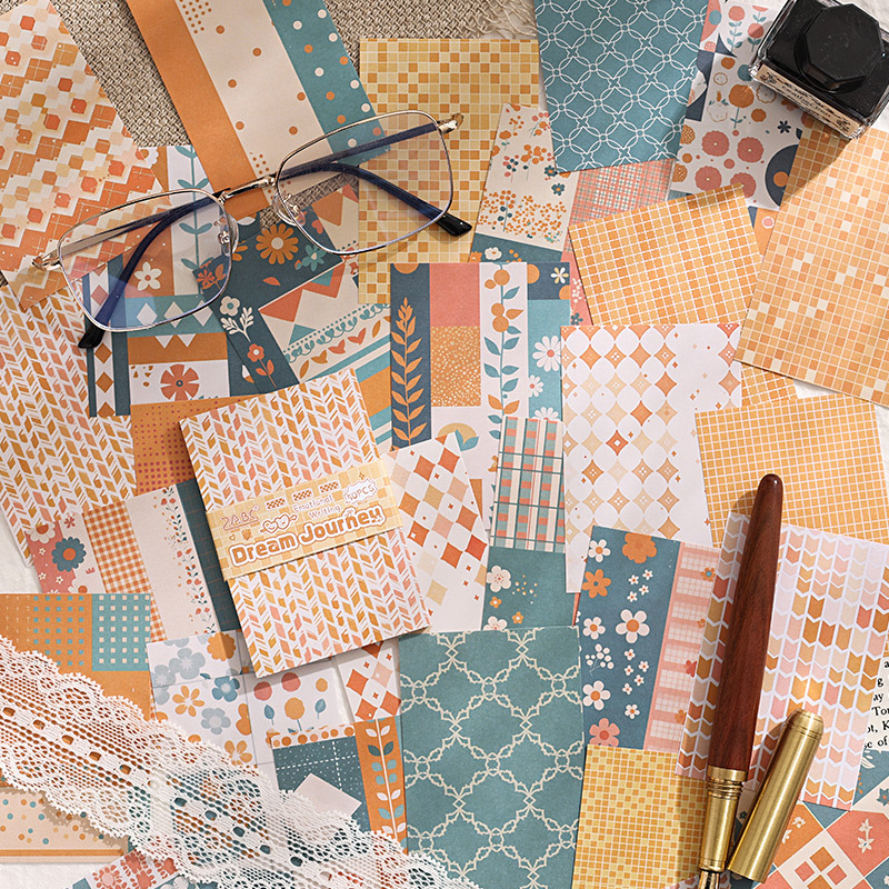 Emociones escritas papel de notas no adhesivo diy diario de mano materiales de paisaje retro transfronterizo libro de mano mensaje de notas